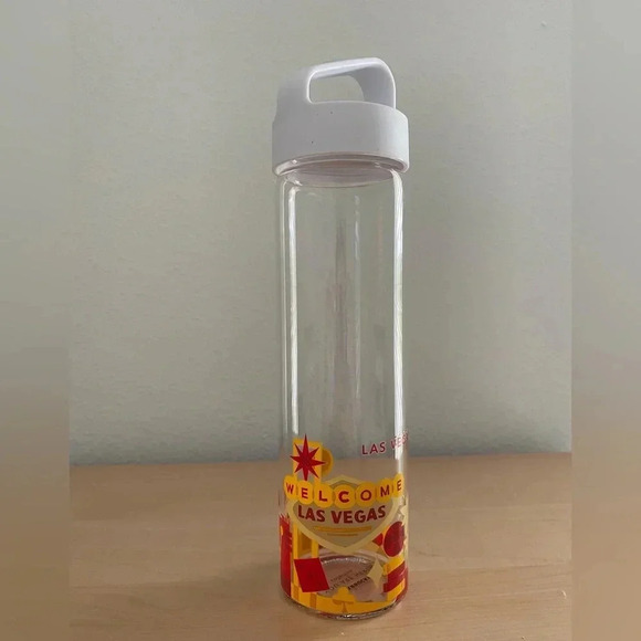 Starbucks Las Vegas You Are Here Glass Water Bottle - Picture 1 of 2